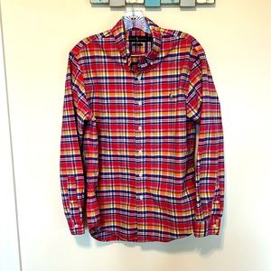 Ralph Lauren Men’s Slim Fit 100% Cotton Shirt / Size L / Multi-Color Plaid